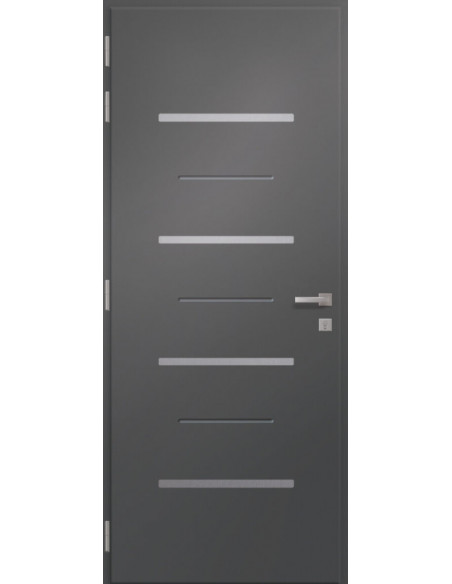 Porte D'Entrée Monobloc En Aluminium Prefal Derceto - 1 Vantail